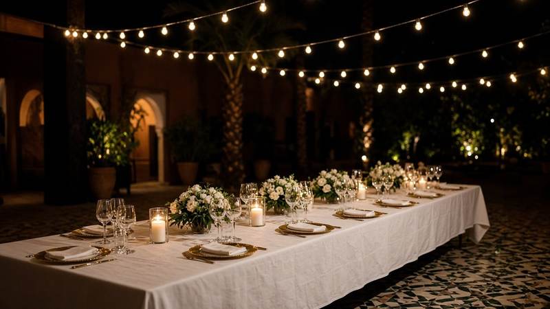 Kosher wedding reception in Marrakech